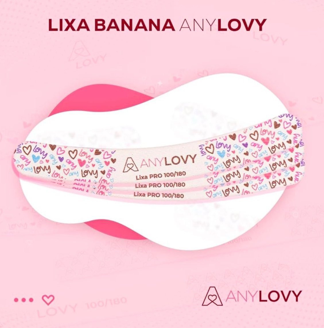 Lixas de unha Banana Lavável 100/180