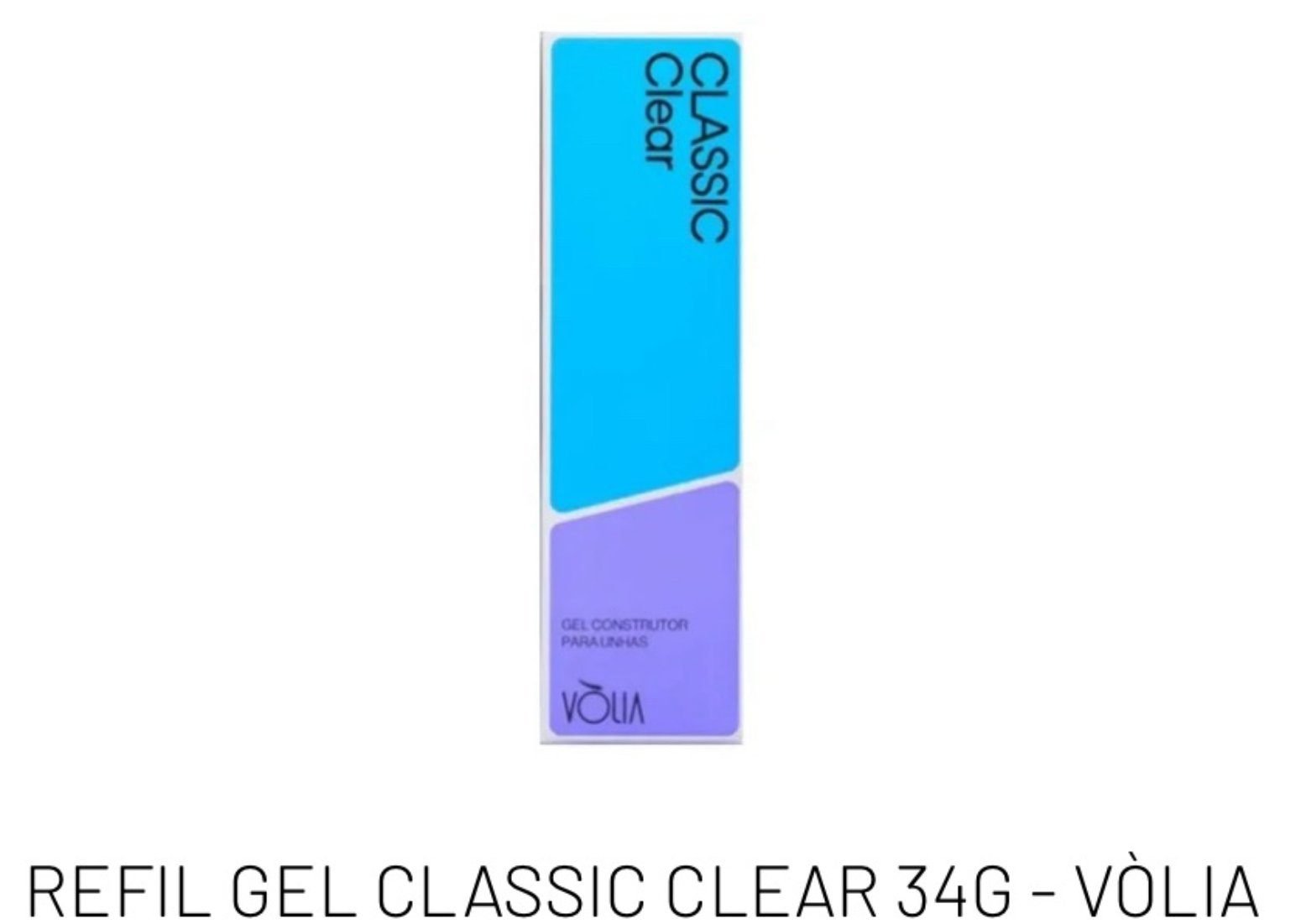(LANÇAMENTO) Refil Gel Classic Clear 34g